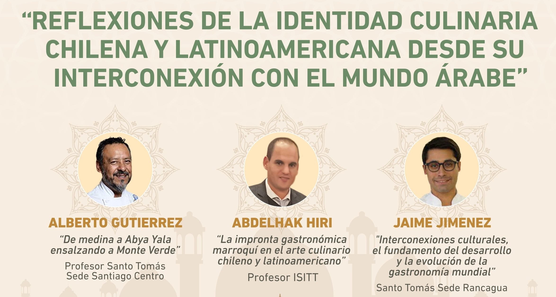 Gastronomía y Turismo impartirá seminario internacional: “Reflexiones de la identidad culinaria chilena y latinoamericana desde su interconexión con el mundo árabe”