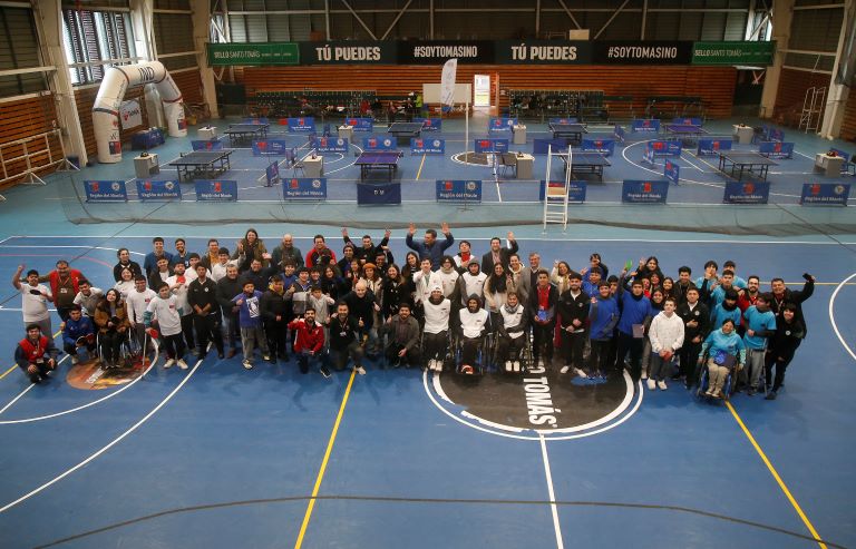 Delegaciones de cinco regiones se dieron cita en Campus CAR Santo Tomás Talca para participar del Primer Torneo Zonal de Tenis de Mesa Teletón 2024