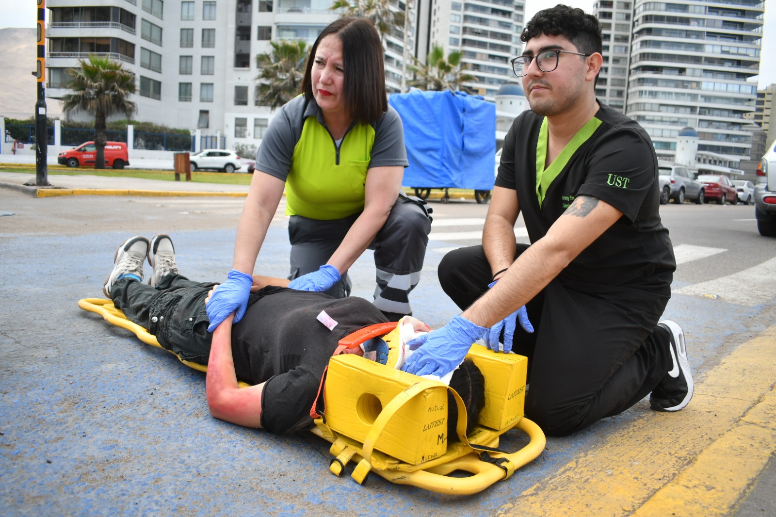 En inédito simulacro de seguridad vial participaron estudiantes de Santo Tomás Iquique